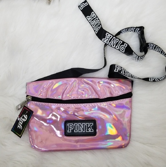 PINK Victoria's Secret Handbags - NWT Victoria's Secret PINK Holograpgic Fanny Pack